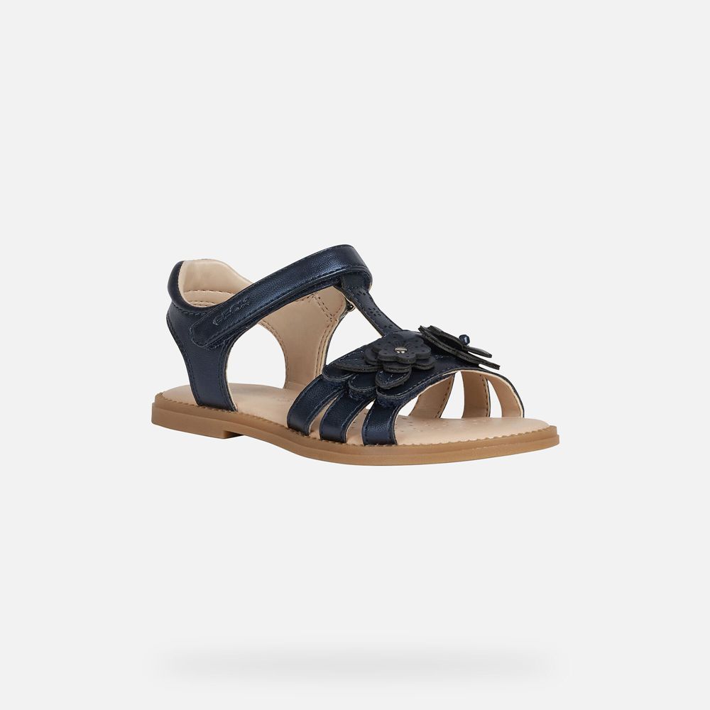 Sandalias Geox Menina Azul Marinho - Karly - ISPVX3904